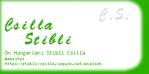csilla stibli business card